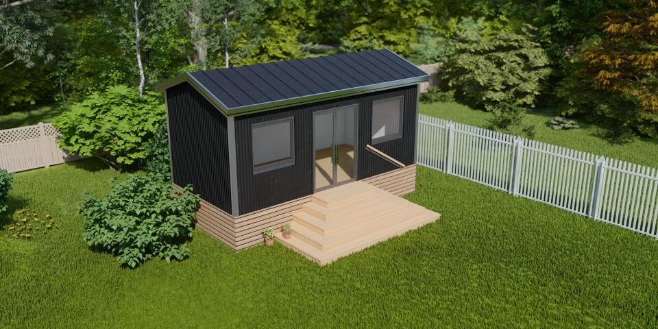 Prefab galvanized steel accessory dwelling units in Arvada, Colorado, offering modern, durable housing solutions