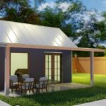 Modern galvanized steel accessory dwelling units in Ballinger, Texas, showcasing innovative design and sustainable living solutions