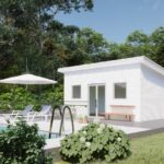 Modern galvanized steel accessory dwelling units in Bridge City, Texas, showcasing innovative design and sustainable living solutions