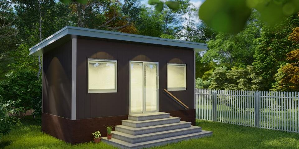 Galvanized steel accessory dwelling units in Canyon City, Texas, showcasing modern design and durability in residential living