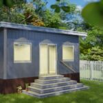 Modern galvanized steel accessory dwelling units in Clarksville, Texas showcase innovative design and sustainable living options