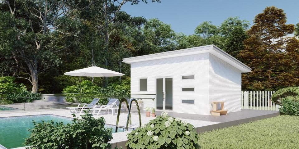 Galvanized steel accessory dwelling units in Crane, Texas, showcasing modern design and durable construction