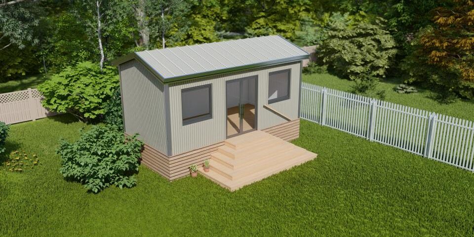 Modern galvanized steel accessory dwelling units in Dayton, Texas, showcasing innovative design and functionality