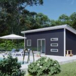 Modern galvanized steel accessory dwelling units in Galveston Island, Texas, showcasing innovative design and sustainable living