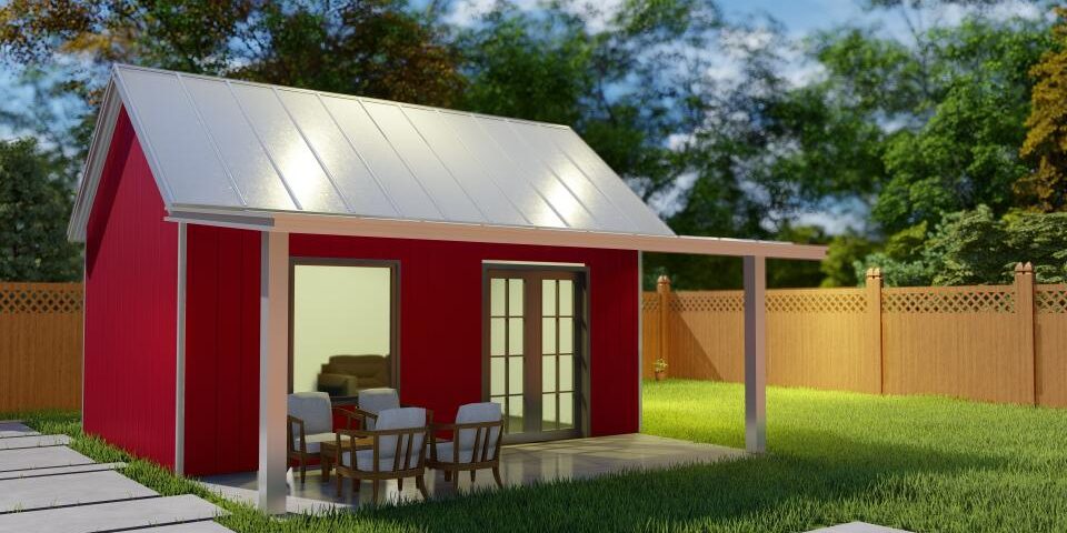 Galvanized steel accessory dwelling units in Haltom City, Texas, showcasing modern design and sustainable living