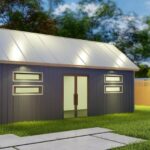 Modern galvanized steel accessory dwelling units in Hollywood Park, Texas, showcasing innovative design and functionality