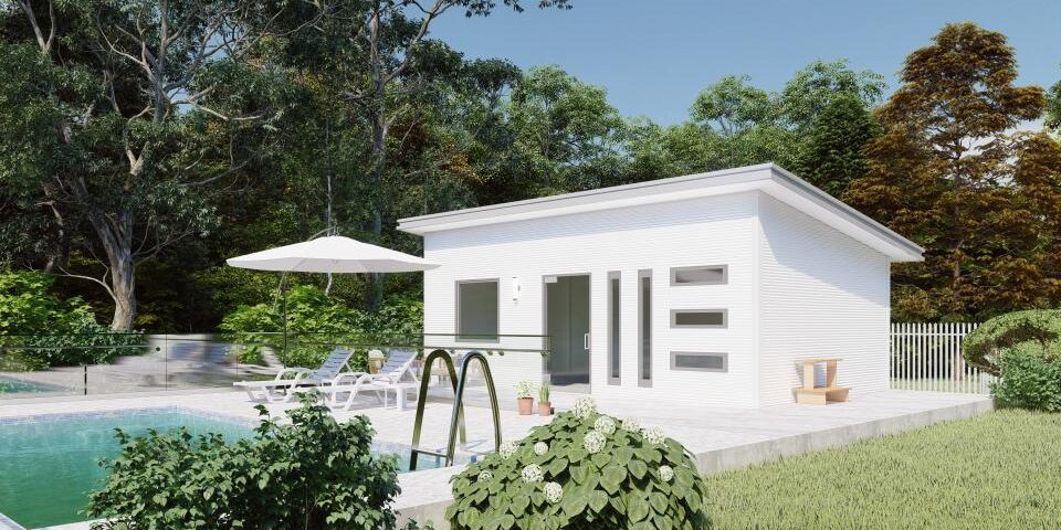 Galvanized steel accessory dwelling units in North Alamo, Texas, showcasing modern design and efficient use of space