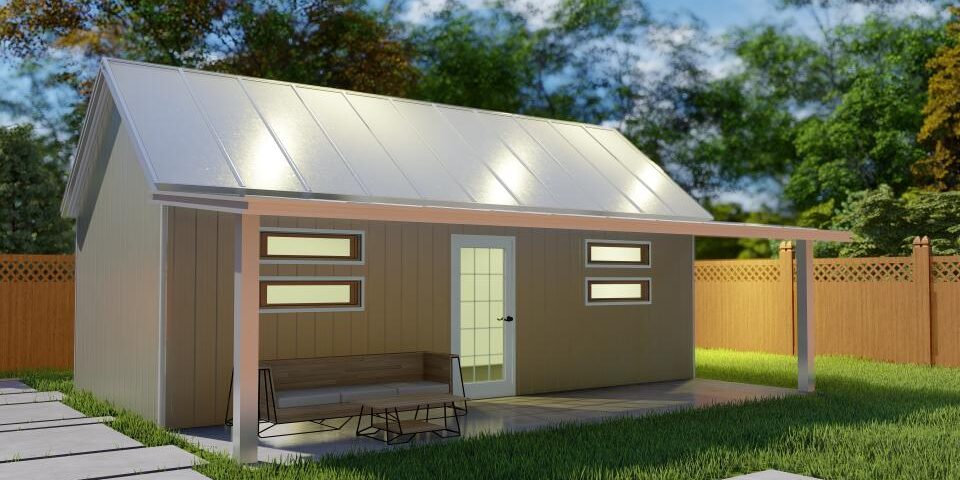 Galvanized steel accessory dwelling units in Ovilla, Texas, showcase modern design and sturdy construction