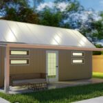 Galvanized steel accessory dwelling units in Palmview South, Texas, showcasing modern design and durability