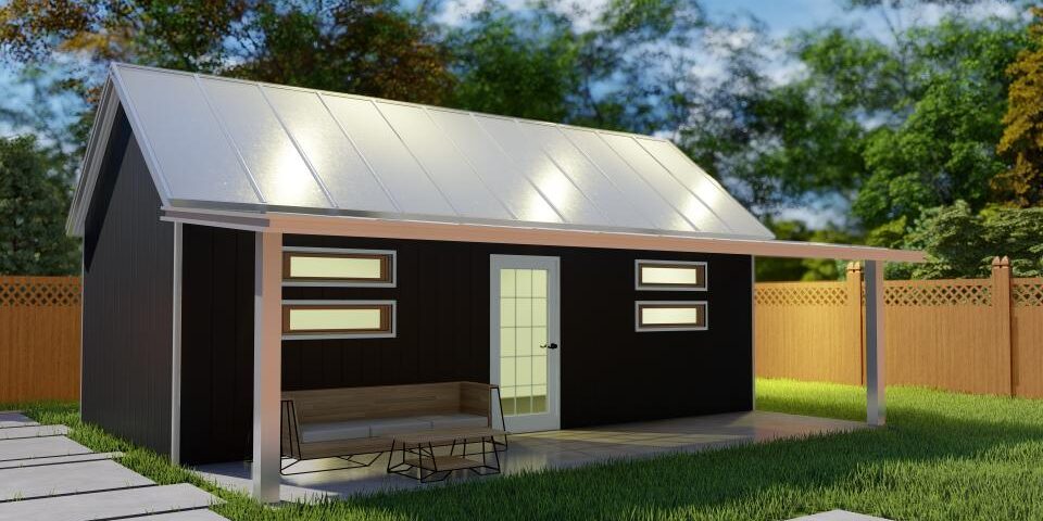 Galvanized steel accessory dwelling units in Paloma Creek South, Texas, showcasing modern design and durable materials