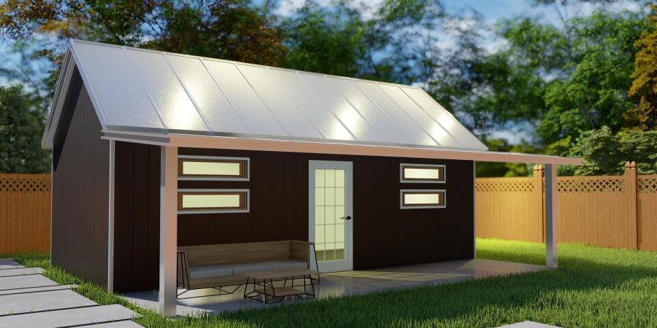 Beautiful galvanized steel accessory dwelling units in Pearland, Texas, showcasing modern design and durability