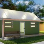 Modern galvanized steel accessory dwelling units in Perryton, Texas, showcase innovative design and sustainable living solutions