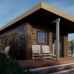 Galvanized steel accessory dwelling units in Rockdale, Texas, showcased in a residential setting