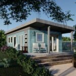 Modern galvanized steel accessory dwelling units in San Marcos, Texas, showcasing innovative design and durability