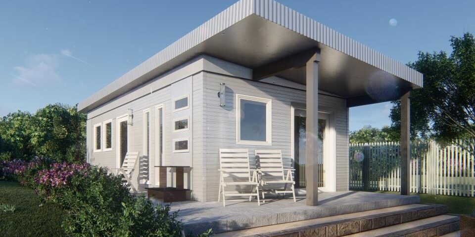 Galvanized steel accessory dwelling units in Seabrook, Texas, showcasing modern design and sustainable living options