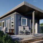 Modern galvanized steel accessory dwelling units in Spring, Texas, showcasing innovative design and sustainable living solutions