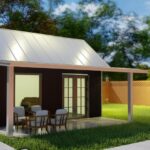 Modern galvanized steel accessory dwelling units in Sweetwater, Texas, showcasing innovative design and versatility for living spaces