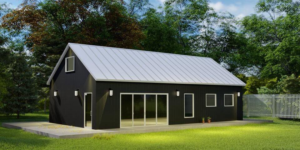 Exterior view of galvanized steel accessory dwelling units in Texas City, Texas showcasing modern design and functionality