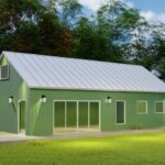 Modern galvanized steel accessory dwelling units in University Place, Texas, showcase innovative design and sustainable living options