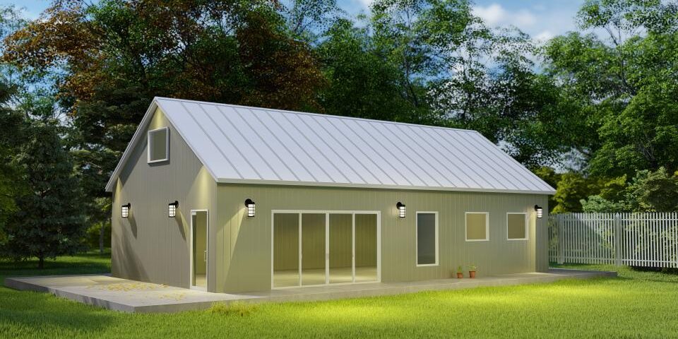 Modern galvanized steel accessory dwelling units in West Odessa, Texas, showcasing innovative design and efficient living spaces