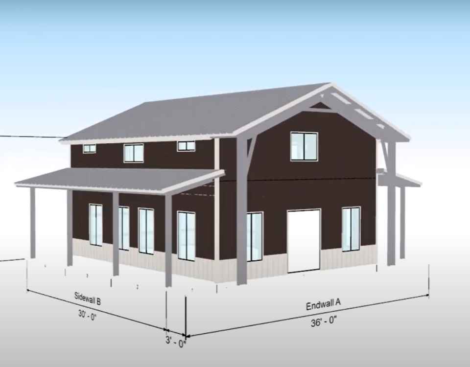 New galvanized steel barndominiums in Henderson, Texas, showcasing modern design and durability in rural living