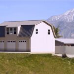 Spacious galvanized steel barndominiums in Pecan Acres, Texas, showcasing modern design and rural charm