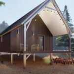 Modern galvanized steel cabins in Cherry Hills Village, Colorado, showcasing unique architecture and beautiful surroundings