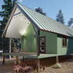 Galvanized steel cabins in Doffing, Texas, showcasing durability and modern design in a scenic landscape