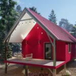 Galvanized steel cabins in Durango, Colorado, showcasing modern design and durability against the rugged landscape