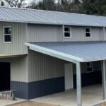 Stunning galvanized steel barndominiums in Anthem, Arizona, showcasing modern design and rustic charm