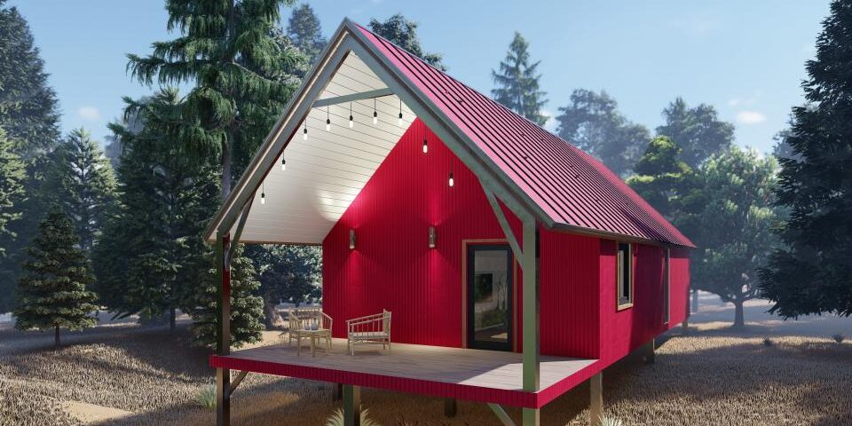 Modern galvanized steel cabins in El Mirage, Arizona, showcasing durable design and contemporary living spaces