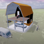 Stylish galvanized steel cabins in Tanque Verde, Arizona, blending modern design with desert landscape