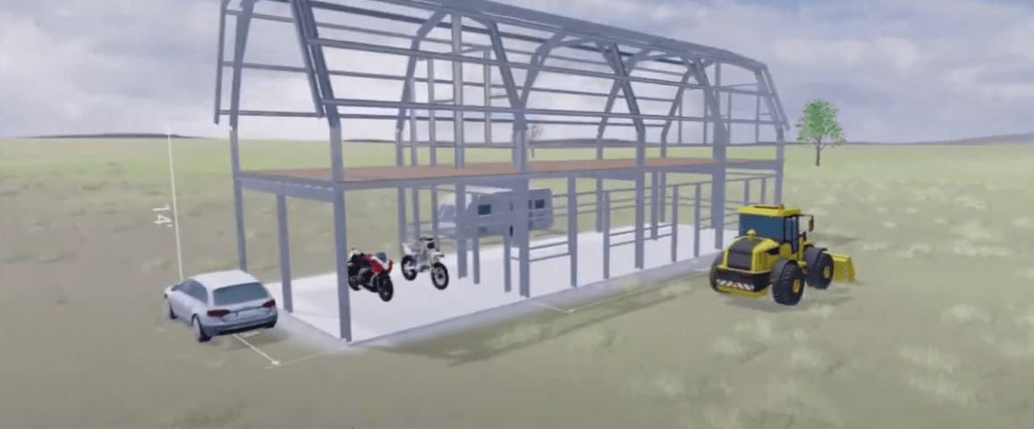 Stunning view of galvanized steel cabins in West Sedona, Arizona, blending modern architecture with natural surroundings