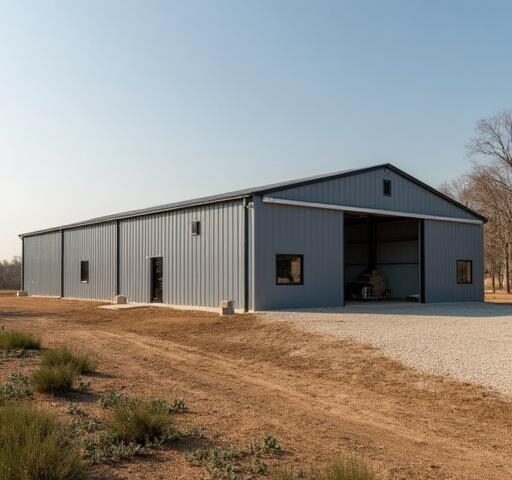 Stunning 30X60 barndominium showcasing modern design and spacious living areas. Perfect for rural living