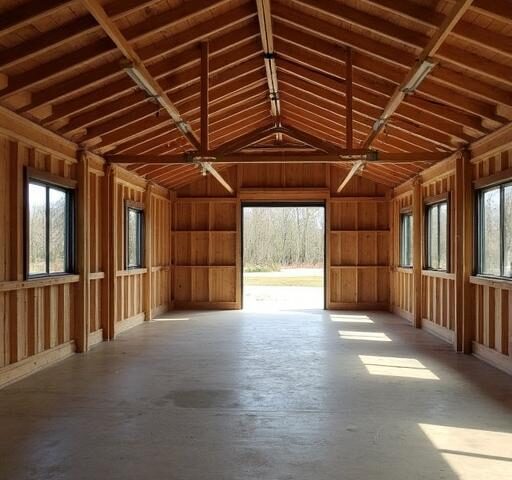 Spacious 1000 SQ FT BARNDOMINIUM interior showcasing open living and rustic design elements.