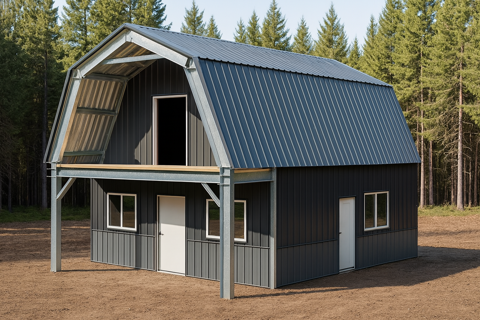 24-x-30-gambrel-style-2-story-barndominium-steel-house-kitrender