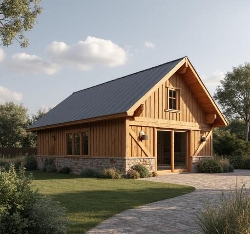 Stunning 40X80 barndominium showcasing rustic charm and spacious living areas.