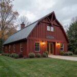 A beautiful example of American barndominiums featuring a rustic exterior and modern interior design elements.