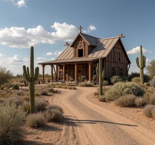 A stunning barndominium in Arizona showcasing rustic charm and contemporary design features.