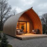 Stylish barnwood exterior of a barndominium shell kits showcasing a modern living space.