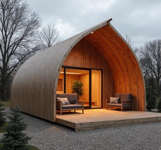 Stylish barnwood exterior of a barndominium shell kits showcasing a modern living space.