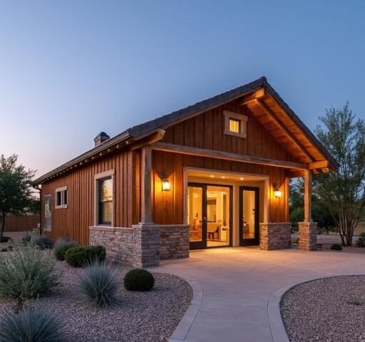 Images of charming barndominiums for sale in Mesa, AZ with modern amenities and rustic appeal