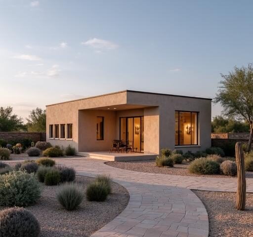 A modern barn-style home showcasing rustic architecture and spacious living areas