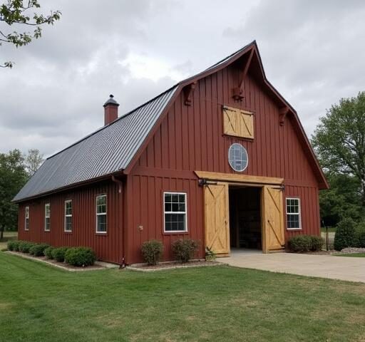 Infographic showing how much does a barndominium cost compared to traditional homes.