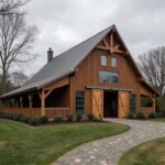A beautiful barndominium showcasing modern design; learn how much is a barndominium for your dream home.