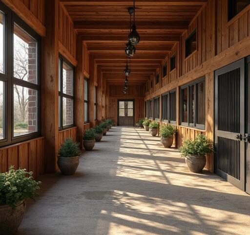 Stunning luxury barndominium showcasing modern design and rustic charm in a picturesque countryside setting.