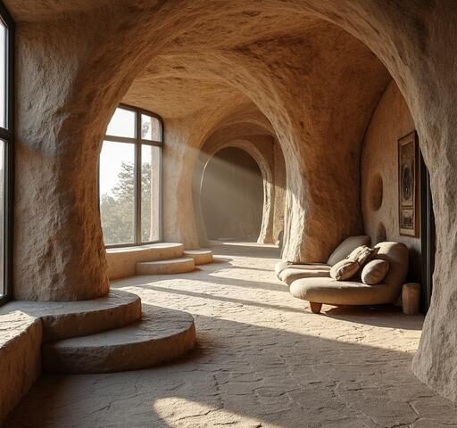 Exterior view of the MESA BARNDOMINIUM showcasing its unique design and surrounding landscape.