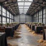 A stunning metal barndominium featuring modern design and spacious interior living areas.