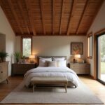 A cozy one bedroom barndominium featuring rustic decor and modern amenities.