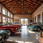 A beautifully designed Scottsdale barndominium set against a desert sunset backdrop.